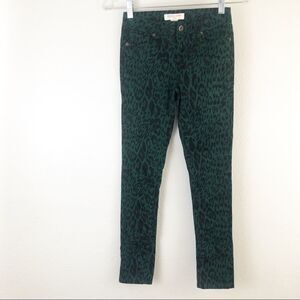 Forever 21 Animal print green Skinny Jeans 12